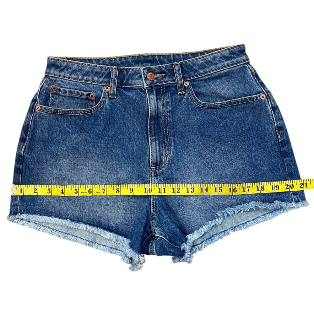 PINK Victoria’s Secret VS High Waisted Denim High Rise Shorts Frayed 10 NWT - Picture 11 of 13
